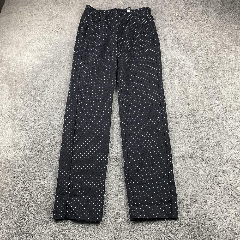 Who What Wear Trouser Womens 4 Black And White Polka Dot Mid‎ Rise